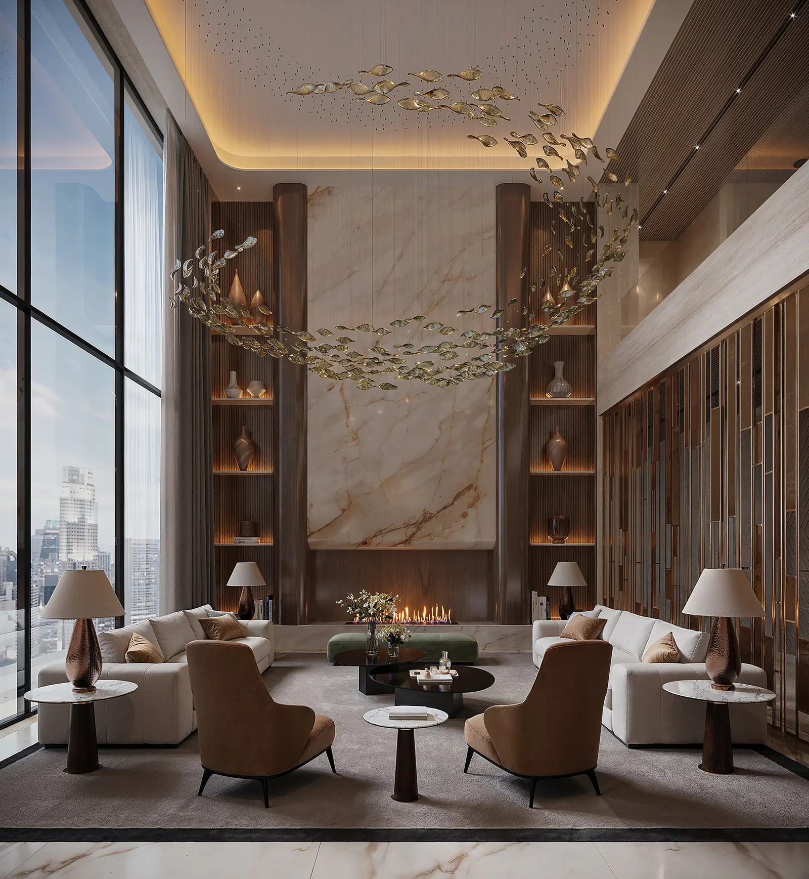 Stair lobby render